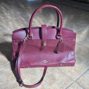 Gorgeous Burgundy Coach Mercer Satchel Handbag Purse Shoulder Bag